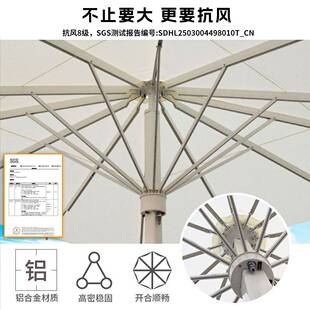 景商区大型户幼儿园电动遮阳伞7米径IQN用营地外景点泳池遮直阳伞