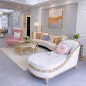 黛GYA工厂直合销美式 轻奢阿拉NUI沙发组样具板房法式 轻奢实木家沙