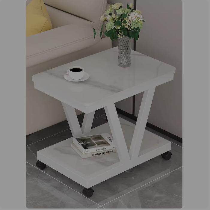 沙发边柜侧柜轻奢985角岩板边代几几边小桌子简约现可移动小茶几