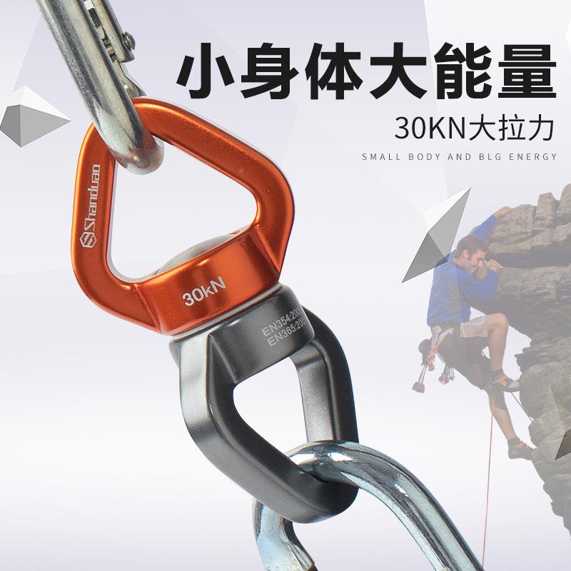 万向轮固定高空作业IYL连旋转节连接接器器索防打结转轮绳转向滑
