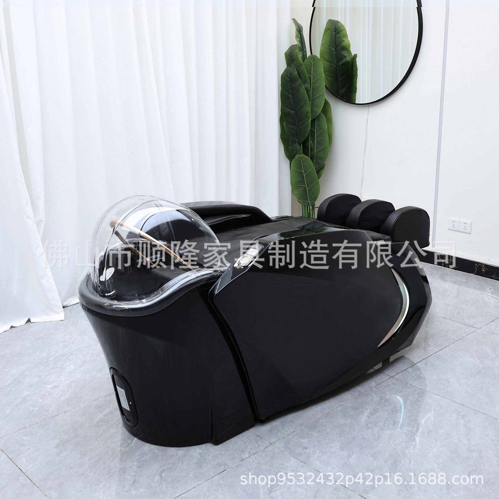 智能专按摩洗头床自动按床理发店用廊发头疗美发多功/摩能冲头床