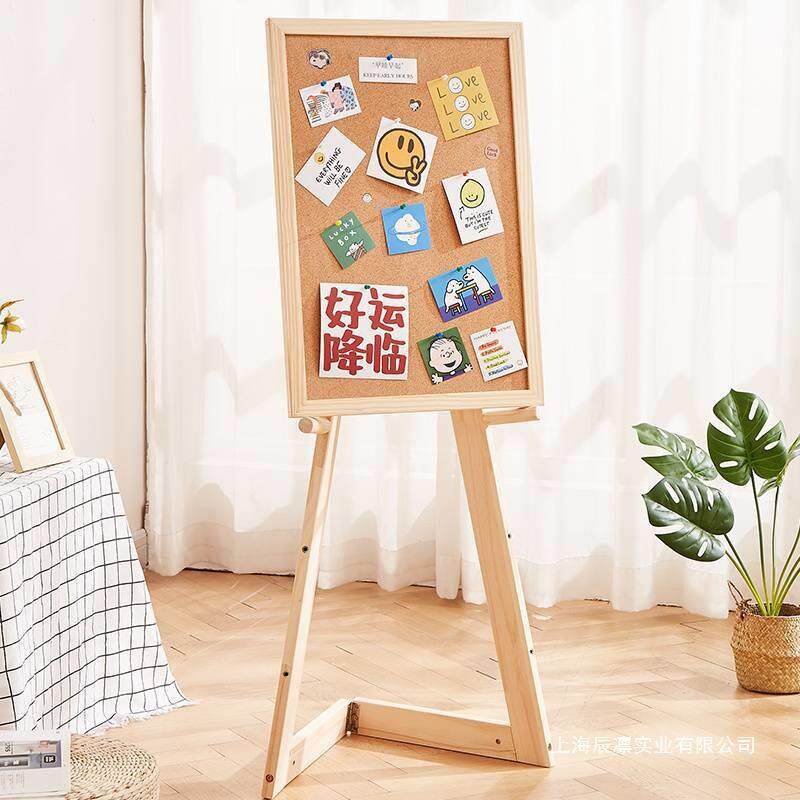 幼告儿园作品展示架绘画美术书法落示地牌架子实木820折叠画展广