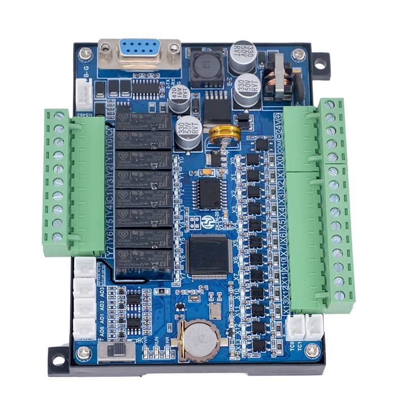 PLC工控板【3年质保】领控ZK2N-20MR MT4AD带模拟量温度fx2n国产