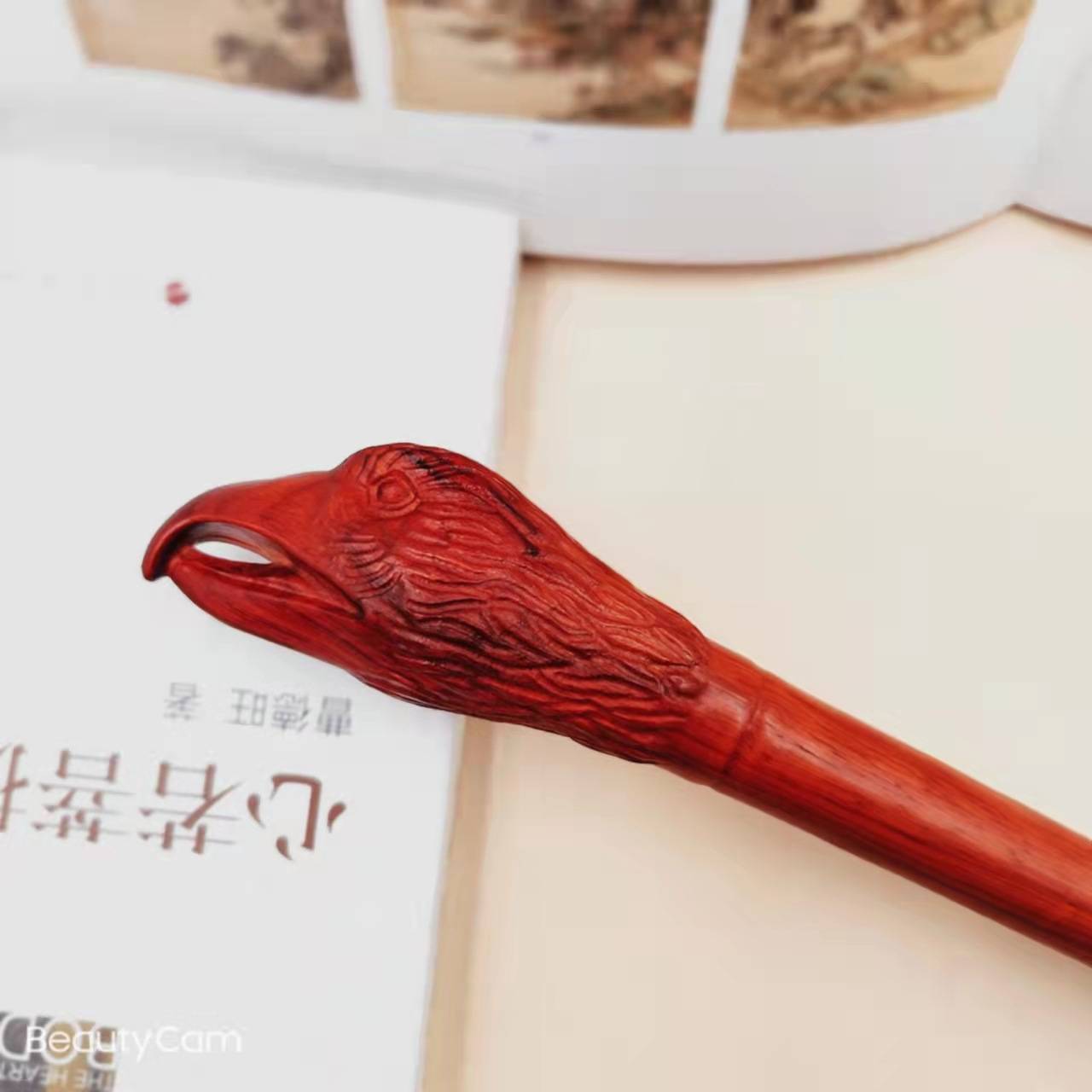 鹰头款痒痒挠木雕工艺品健身锤敲打把玩精雕老鹰款挠子