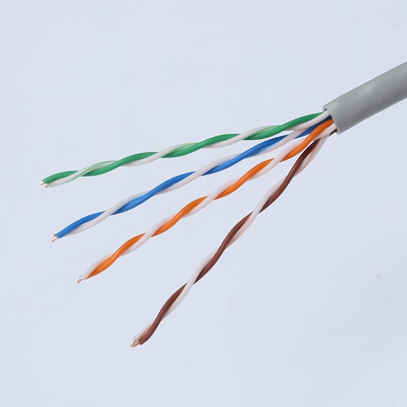 网线厂家超五类网线0.5全5铜屏蔽无品牌/网络线ct双a绞线3非00米
