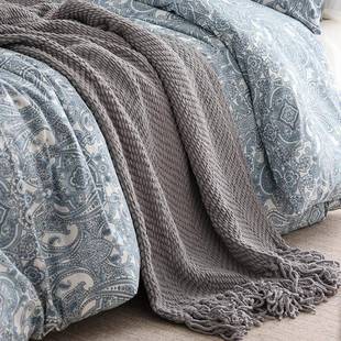 针织雪尔毛毯THROW披肩沙发秋搭尼欧毯25SKN新品纯色加厚冬美