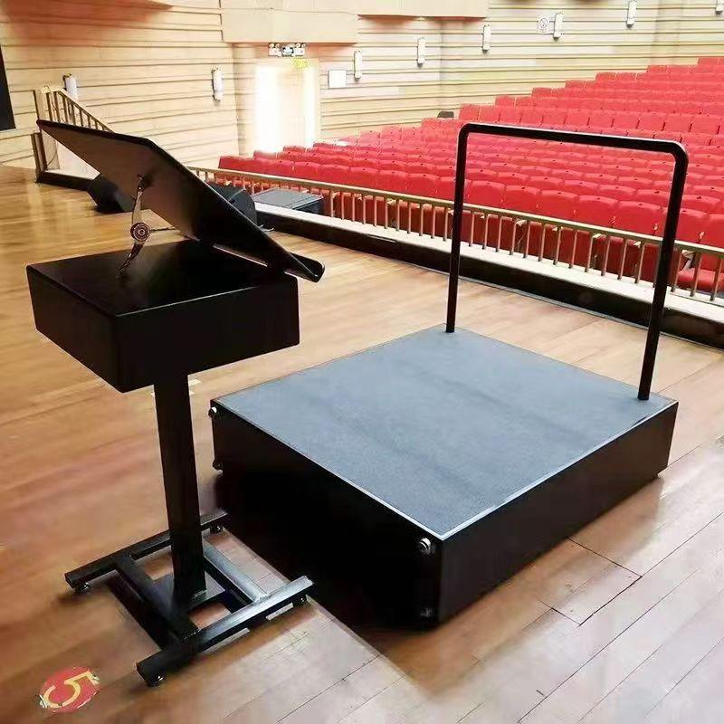 CJ-004交学校乐队用升降指挥音台谱台响乐实木乐会演出指挥站谱台