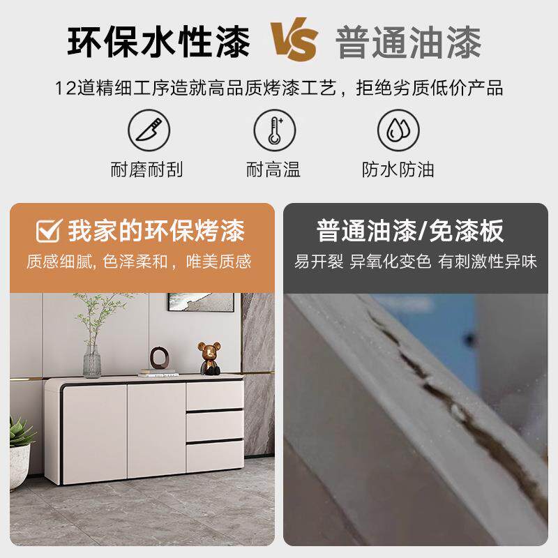 烤漆餐边柜储物柜客厅容量靠墙一家体茶水柜大用见描述玄边柜置物