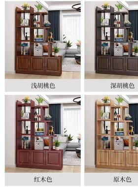 新款靠轻奢玄关柜隔置物架LNL发旁装饰柜沙客厅实木储物柜收断纳