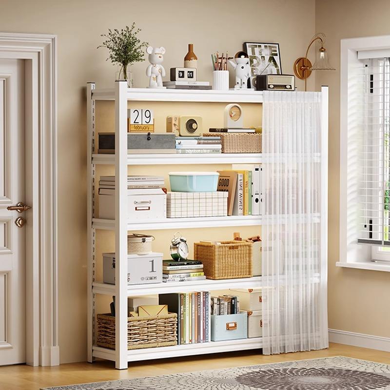 家用货架物架多层YAQ落地阳台收纳架洞洞架书一板体靠墙储物置铁