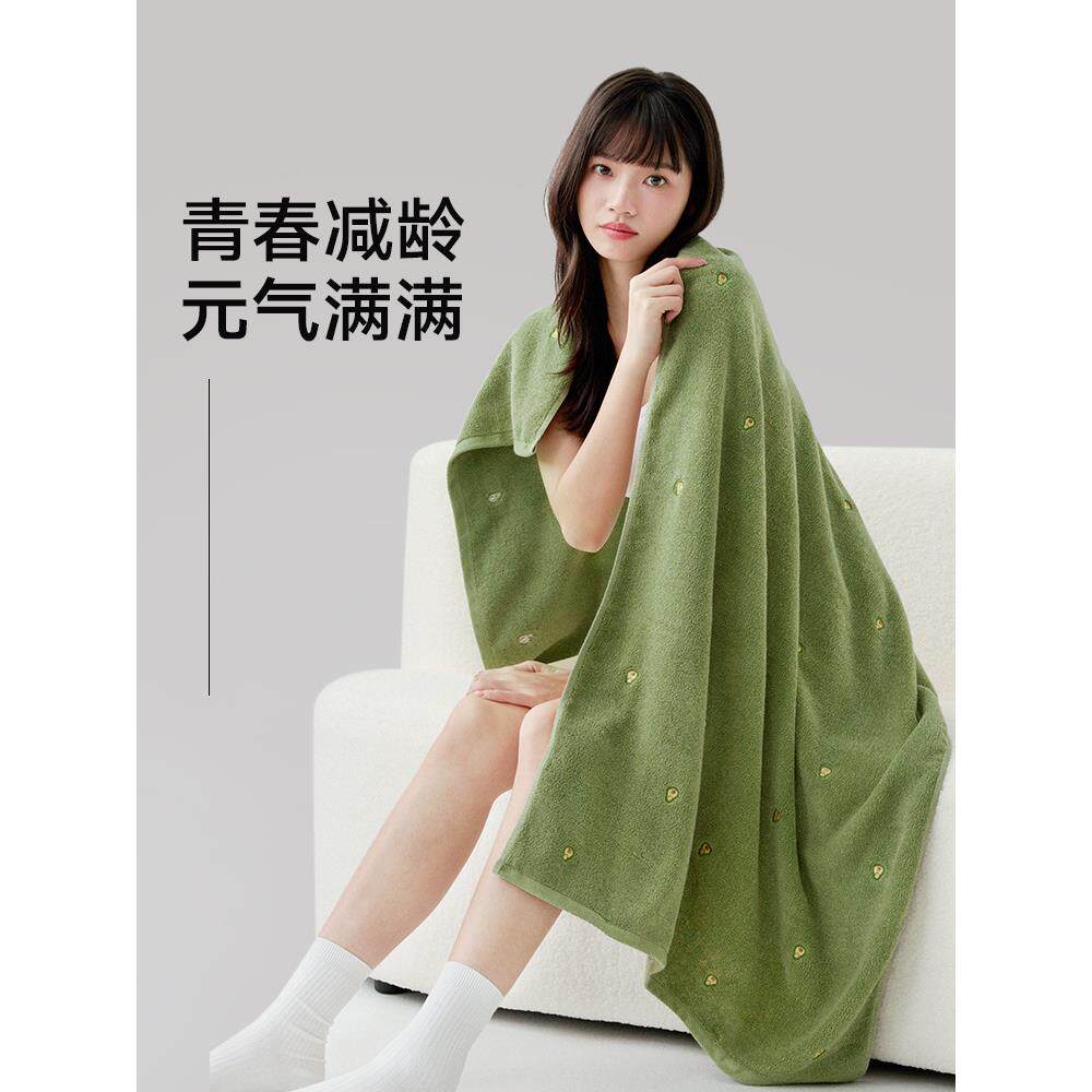 浴F96M967T巾水家用纯棉吸女情侣学生大人毛巾三件2套成人男绿205