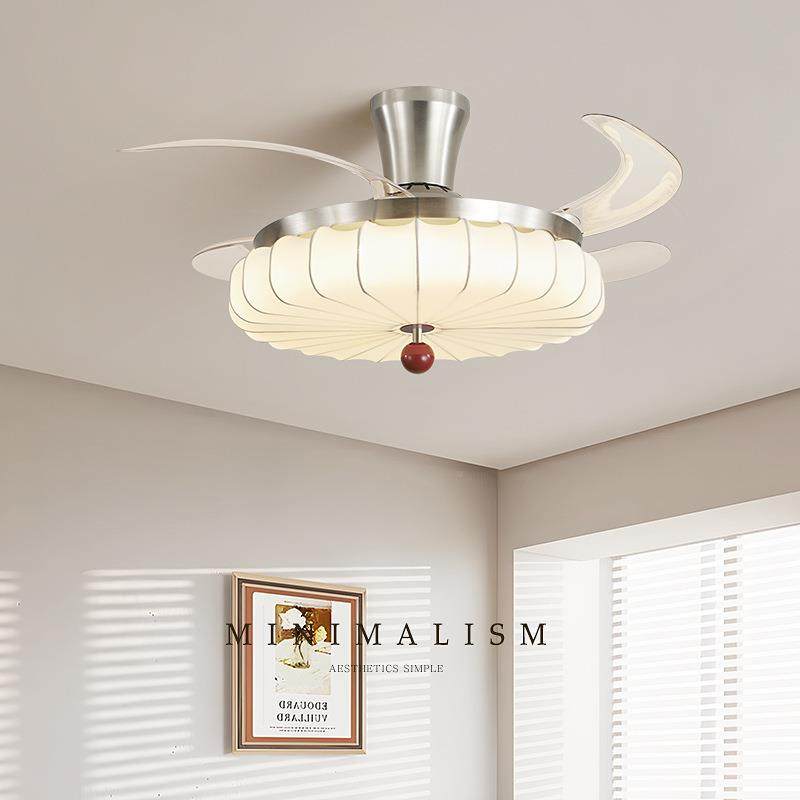 布202风5新款艺卧室隐形扇灯奶油中古风餐厅吊96一扇灯静音体复古,家装灯饰光源,风扇灯,淘宝优惠券,粉丝福利购,淘宝优惠卷