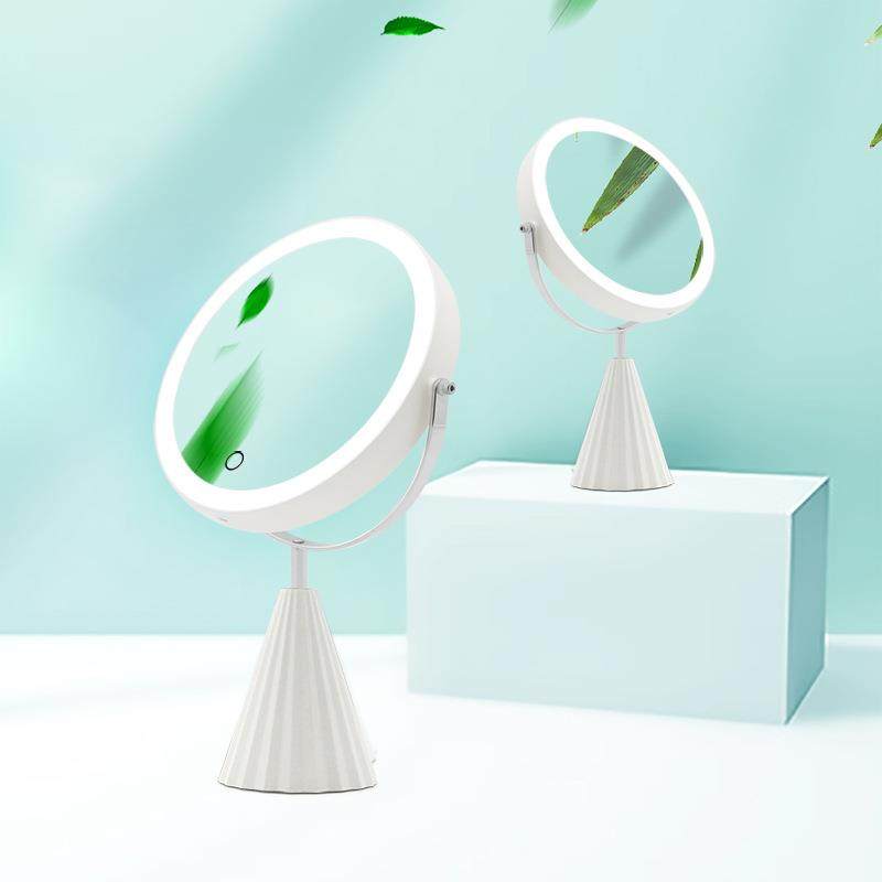 圆形大镜镜面智调能光三色灯光led化妆镜882台式灯居家桌面化妆带