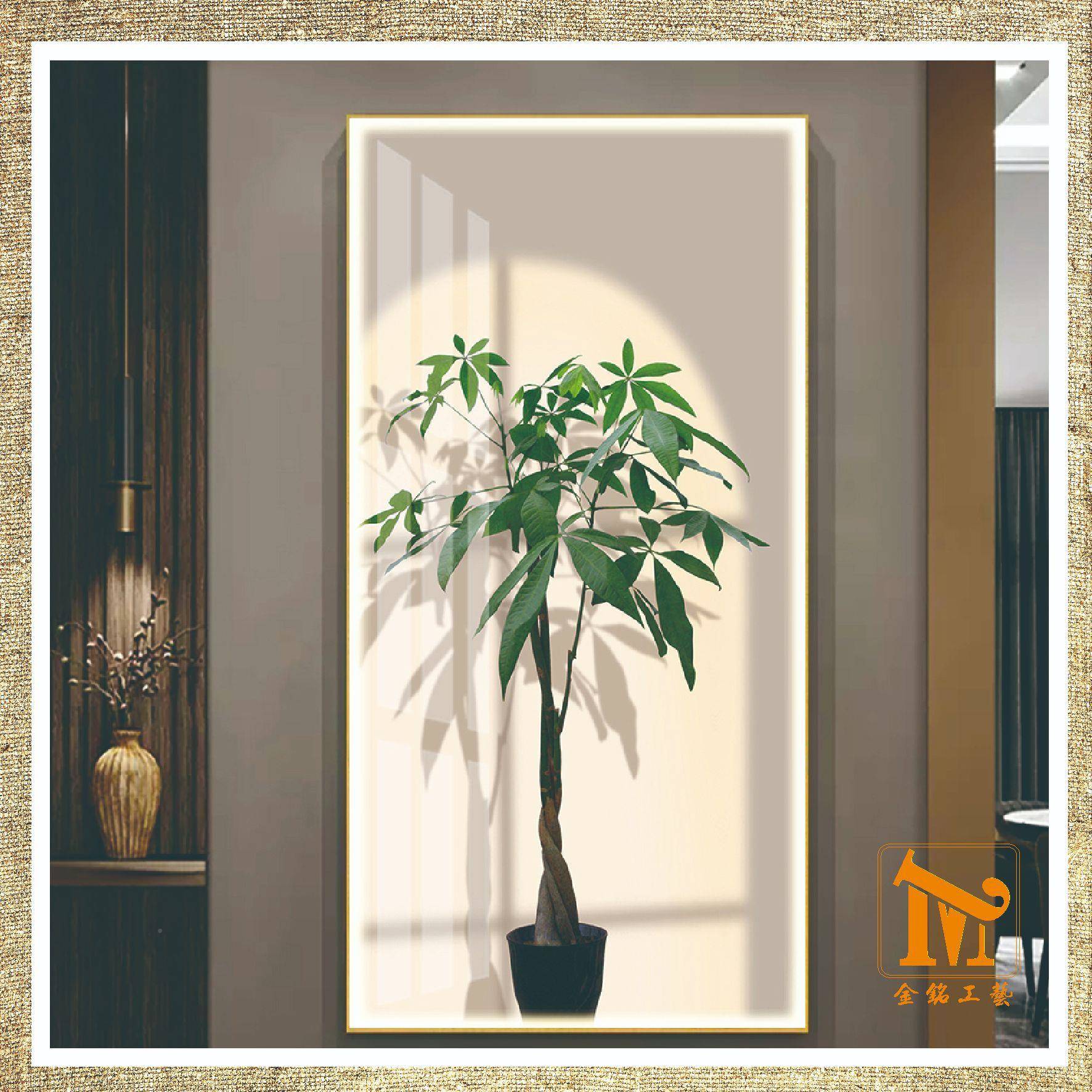 小清新挂式奶油风装饰走画廊楼梯壁智画过道挂UYL灯画绿植玄关画