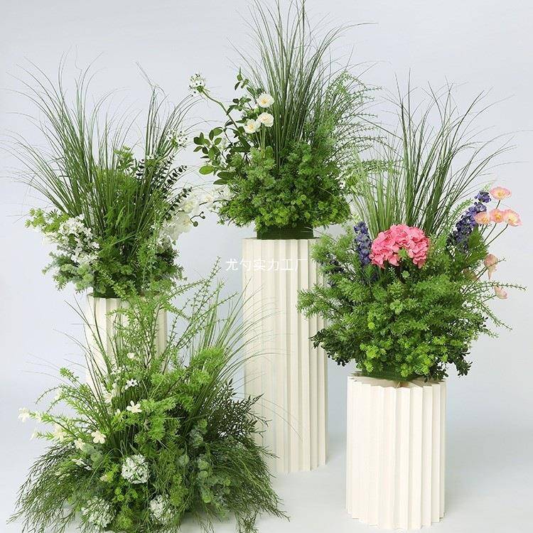 造地景花艺森系场景路引花绿植道具装饰礼假PCN布婚置花婚庆花排