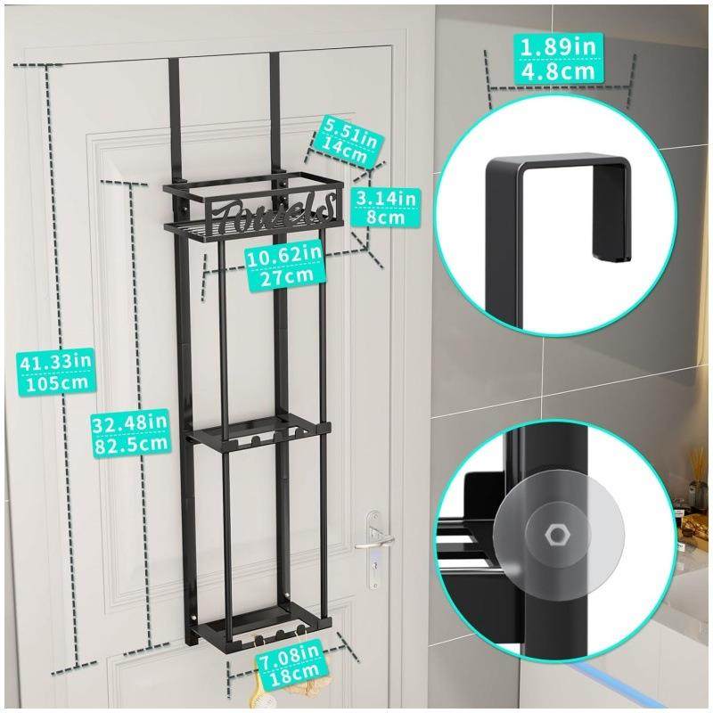 浴室收纳架毛巾收纳架门后物架架711卫生间收纳墙上置置物架,收纳整理,书桌收纳置物架,淘宝优惠券,粉丝福利购,淘宝优惠卷