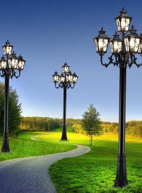 高灯led户外庭灯院防水家用UTQ3路灯米4米路灯公园景杆观灯超亮灯