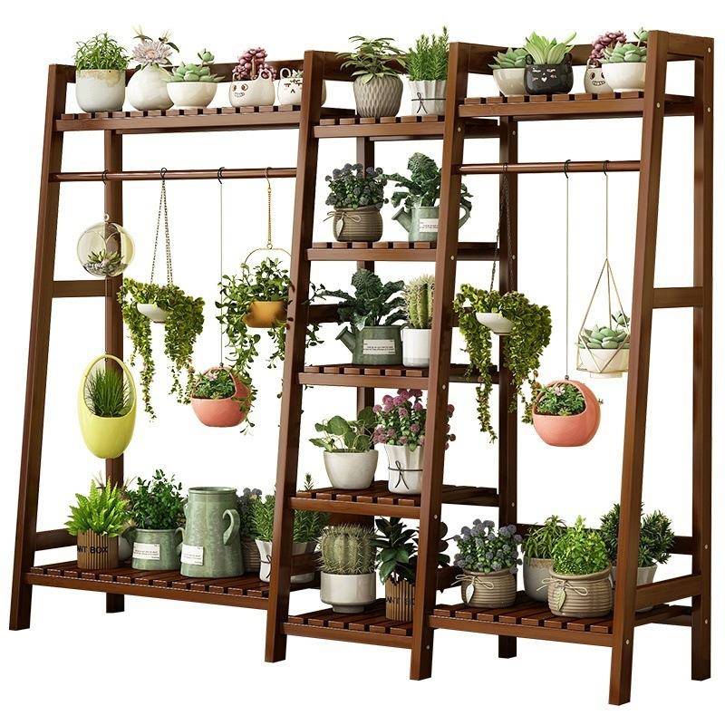 花客厅置RBO物架落地架式户外阳台装饰简约花容量室内多层庭大院