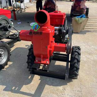 城市大排柴油抽水泵铁柴油防汛清水涝泵拖车式柴油口379径自铸吸