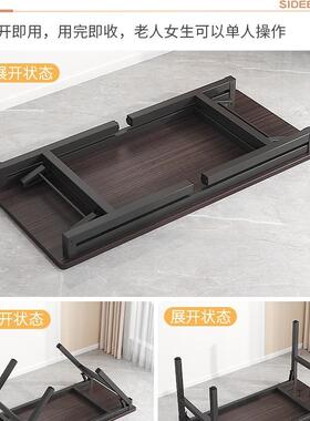折叠桌式电脑桌学桌家用办公生书桌长台PXQ方形小桌子简易学出租