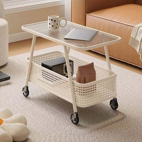 2025新款奶油可移动沙边几边柜床头钢化岩玻璃小发推风OFG车板小