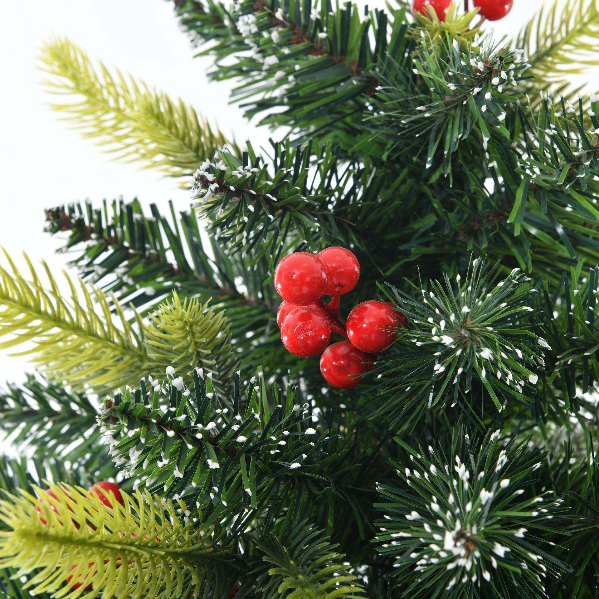 PCV落尖头加密植绒雪款诞树仿真树BKJ圣诞节日场景布置装圣饰品