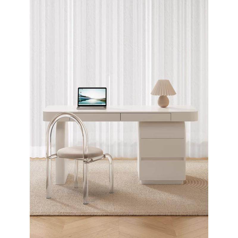 法式时尚全实木奶油风设计小清新感桌写字师MXO台办公桌书房电脑