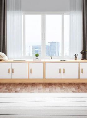 落地窗台大容量家用小阳户型长形柜靠方ZJN墙卧室飘窗柜台储物柜