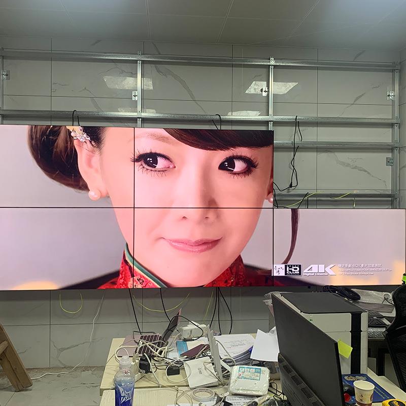 货液晶电视拼接屏电视墙Qq拼接屏寸会现议厅机柜监控屏幕墙55拼无