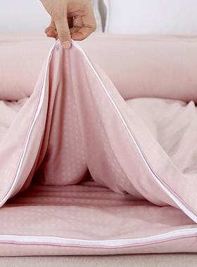 大豆纤维链子母被二合双一拉被子冬被加厚保暖棉被81704胞胎字母