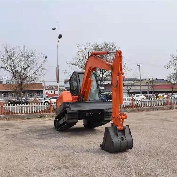 用小型挖掘机微型挖土家用工微农挖一813吨果园0小挖机室1内程绿