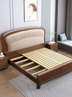 高现代中式实木.8米双人1PBO.5米单人风气压箱储1物主卧次卧中国