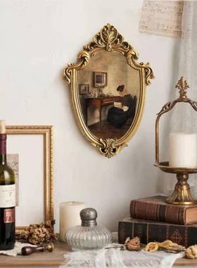 ntage欧式中古Ai风雕花装饰画法式餐厅卧v室玄关壁画DAQ美式挂画1