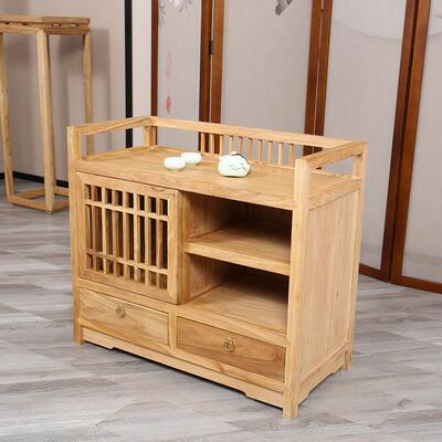 茶新老中式水柜餐边柜储EBS物柜简约移动茶车吧台烧水榆架实木原