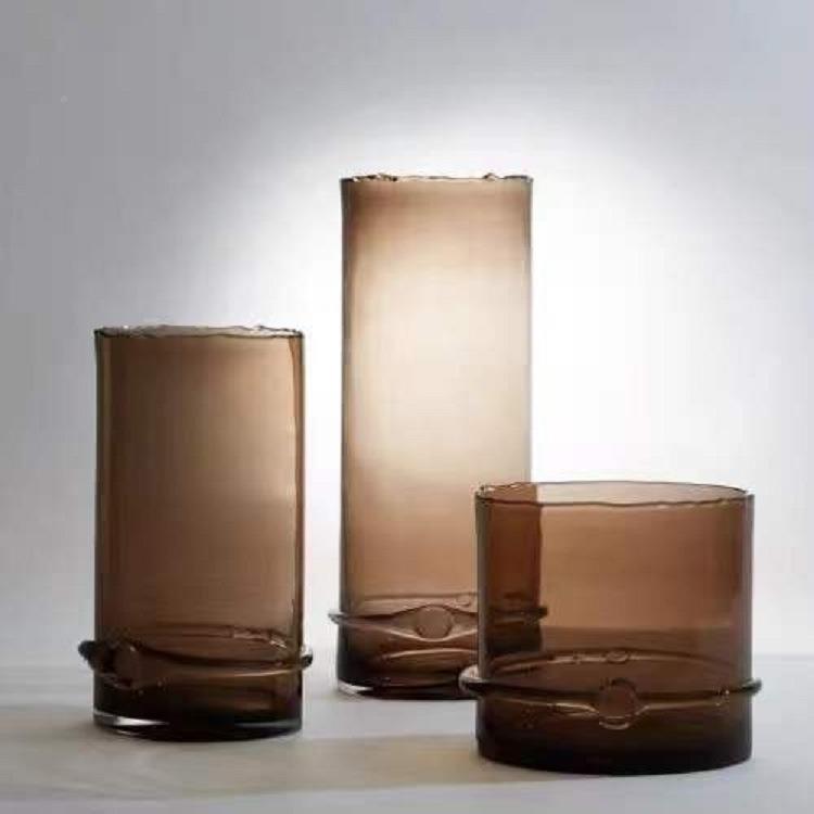 家楼直销厂现代简则约不规玻璃花器花瓶摆件样板232房售处软装饰