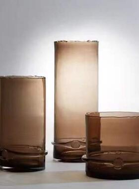 家楼直销厂现代简则约不规玻璃花器花瓶摆件样板232房售处软装饰