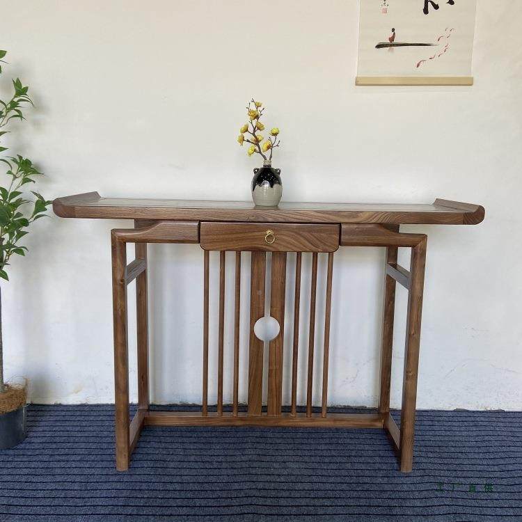 新中式玄关桌实供木榆木入户门厅柜头带抽玄简约窄985长条案桌关,住宅家具,其它案台,淘宝优惠券,粉丝福利购,淘宝优惠卷