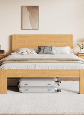 橡木实木床现代简米约12单人高度可选日式RZP主1米5卧1.8米双床人