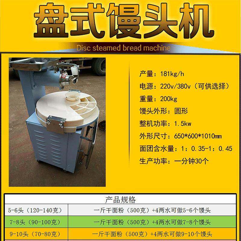 通康商馒头机成型形机做馒头的26厂机器家盘式用全自动面包圆馒头