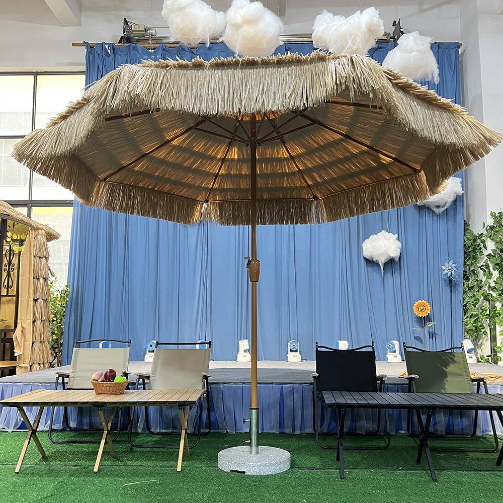 户草外仿真稻伞庭院遮阳伞农民FVK宿家网红茅乐草伞室外中柱大太