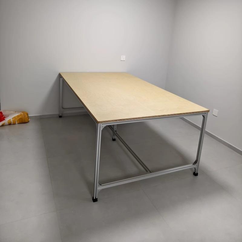 桦材木办公桌简约洽BYE铝会议桌桌办公桌谈大班桌工作台创意海洋