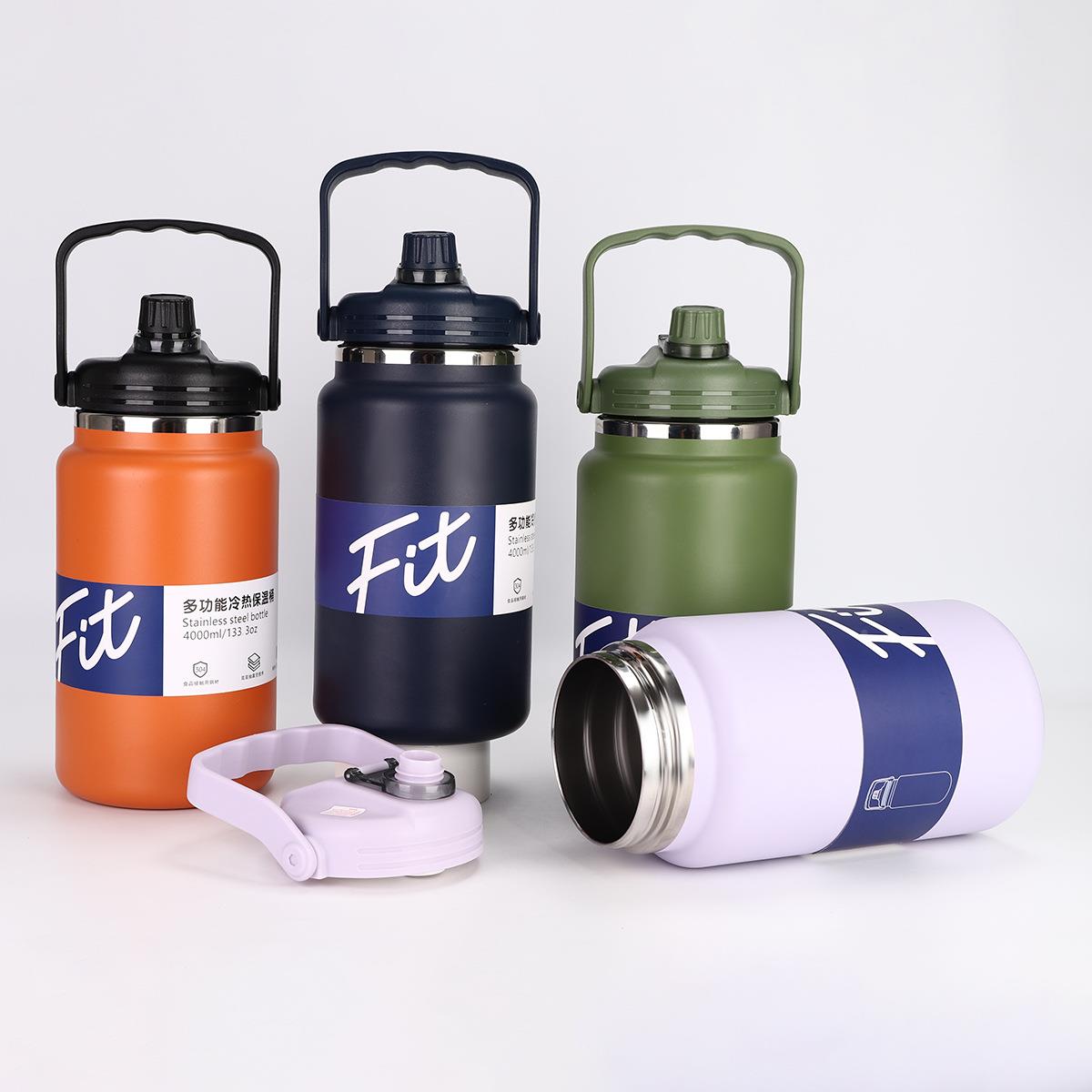 多保功能旅行运动登水壶大容量04204不锈钢温壶男女3户外山手提壶