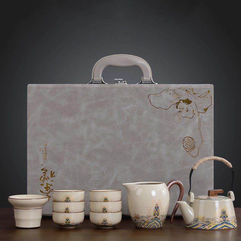 2025新汝窑功夫茶具专为泡茶轻奢高端中秋礼品师长