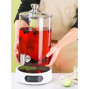 商业茶桶5升大容量玻璃茶桶豆浆保温桶健康壶电开水桶泡茶机