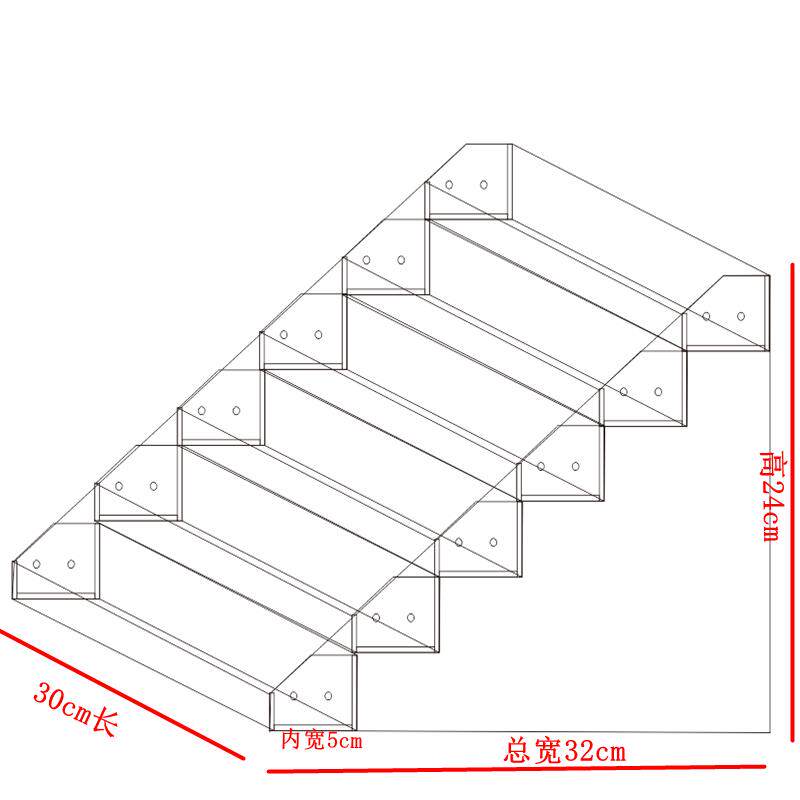 亚克力透明化妆品展架香水护肤品指甲油格子铺盲盒手办吧唧收纳