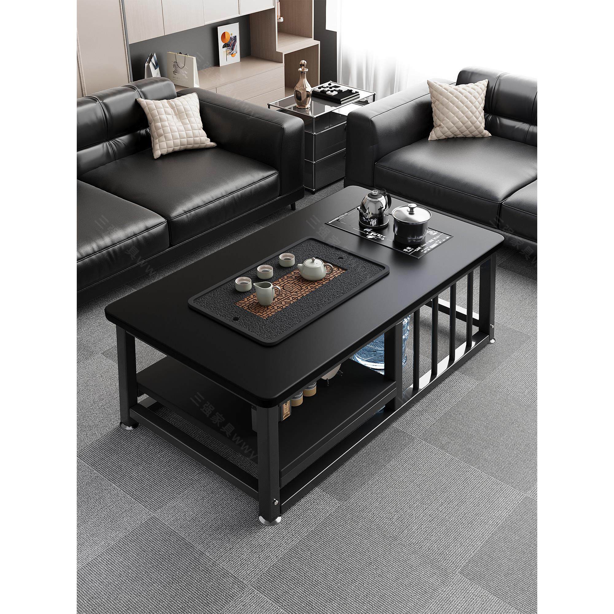 茶几客厅家用泡茶收纳一体茶桌小户型现代简约轻奢风高级感茶几桌
