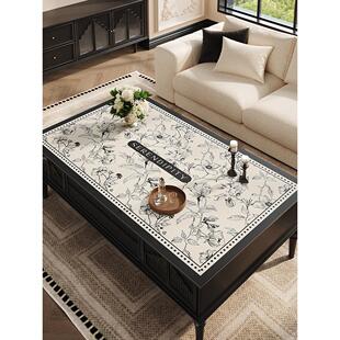 美式覆古茶几桌布家用免洗可擦餐桌垫客厅电视柜防水防油皮革台布