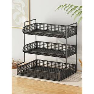 零食架子置物架客厅高颜值家用分层餐桌台面收纳盒桌面上整理水杯