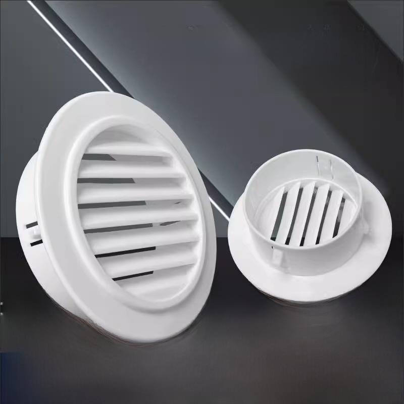 出风口浴室通风盖空调插头盖机柜孔玻璃墙孔圆形百叶式通风盖