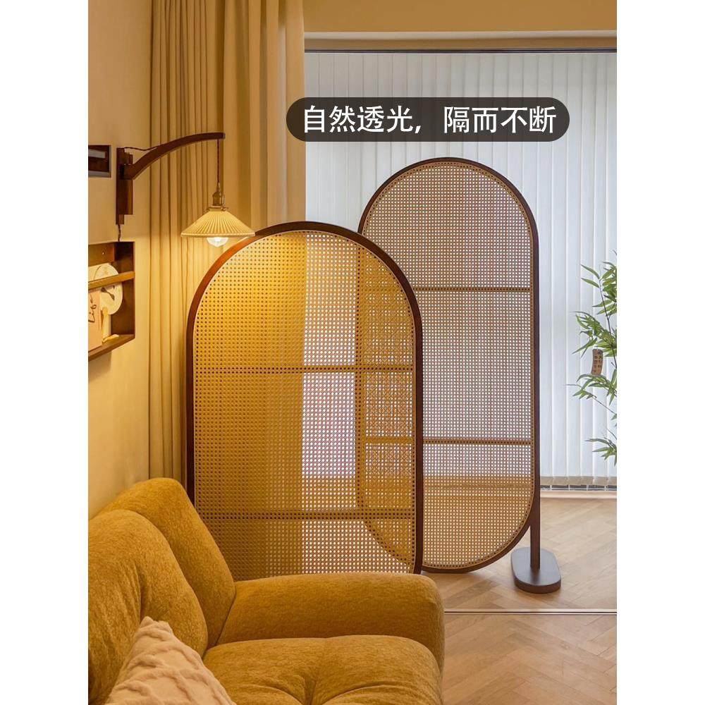 中式覆古原实木藤编屏风隔断遮挡宋氏美学玄关客厅卧室入户正对门,住宅家具,座屏,淘宝优惠券,粉丝福利购,淘宝优惠卷